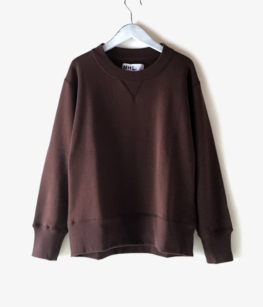MHL./19AW LIGHT LOOPBACK COTTON CN WOMENS (BROWN)