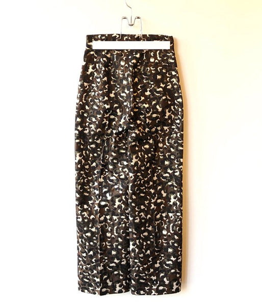PHEENY/LEOPARD JAQUARD HIGH WAIST SLACKS(LEOPARD)