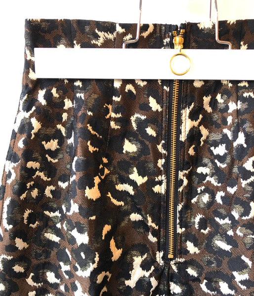 PHEENY/LEOPARD JAQUARD HIGH WAIST SLACKS(LEOPARD)