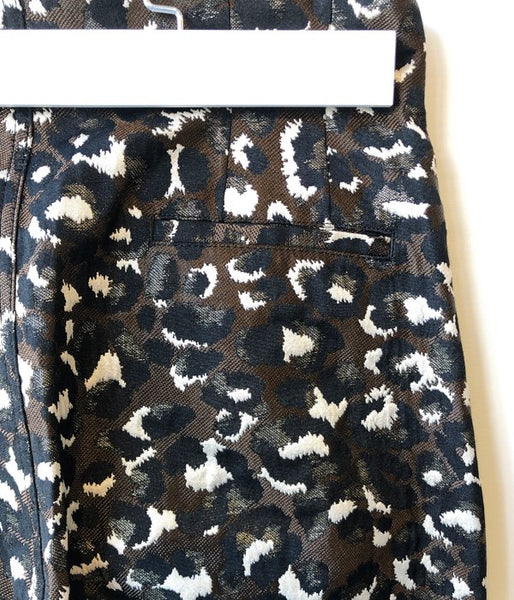 PHEENY/LEOPARD JAQUARD HIGH WAIST SLACKS(LEOPARD)