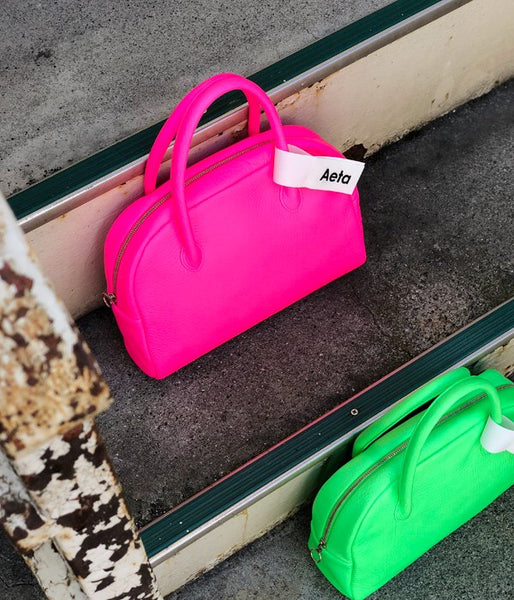 Aeta/DEER LEATHER BOSTON S in NEON COLOR(PINK)