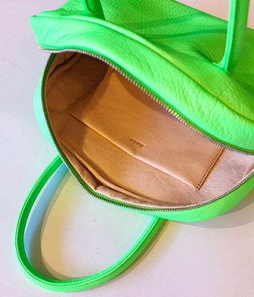 Aeta/DEER LEATHER BOSTON S in NEON COLOR(GREEN)