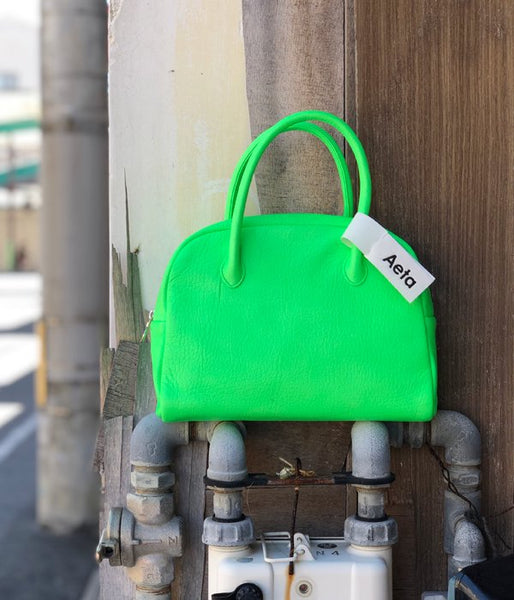 Aeta/DEER LEATHER BOSTON S in NEON COLOR(GREEN)