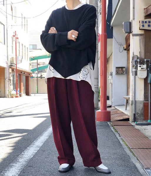 MM6 MAISON MARGIELA/COTTON SWEATSHIRT(BLACK)