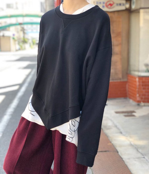 MM6 MAISON MARGIELA/COTTON SWEATSHIRT(BLACK)