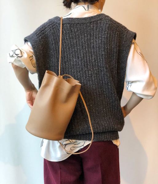 Aeta/PEBBLE GRAIN LEATHER BONSAC S (BEIGE)