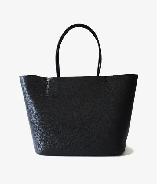 Aeta/PEBBLE GRAIN LEATHER TOTE M (BLACK)