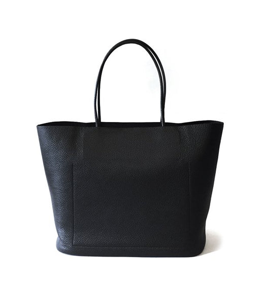 Aeta/PEBBLE GRAIN LEATHER TOTE M (BLACK)