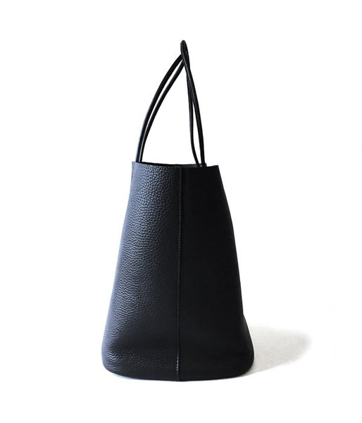 Aeta/PEBBLE GRAIN LEATHER TOTE M (BLACK)