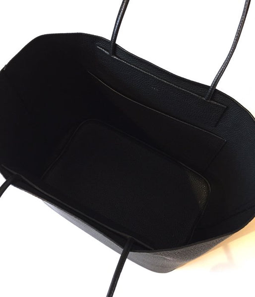 Aeta/PEBBLE GRAIN LEATHER TOTE M (BLACK)