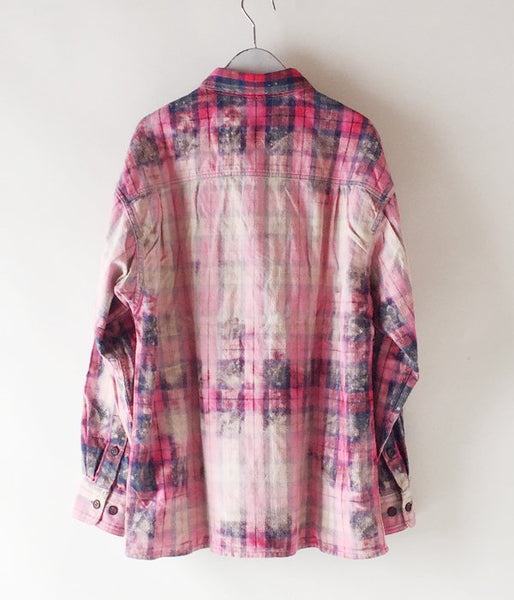 DESCENDANT/MOSS CHECK LS SHIRT (RED)