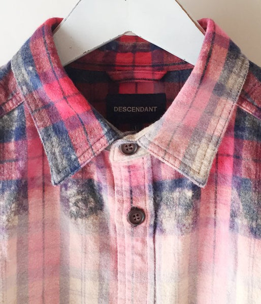 DESCENDANT/MOSS CHECK LS SHIRT (RED)