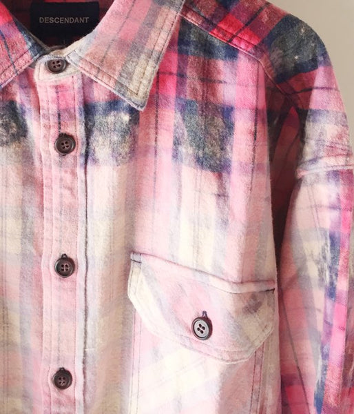 DESCENDANT/MOSS CHECK LS SHIRT (RED)