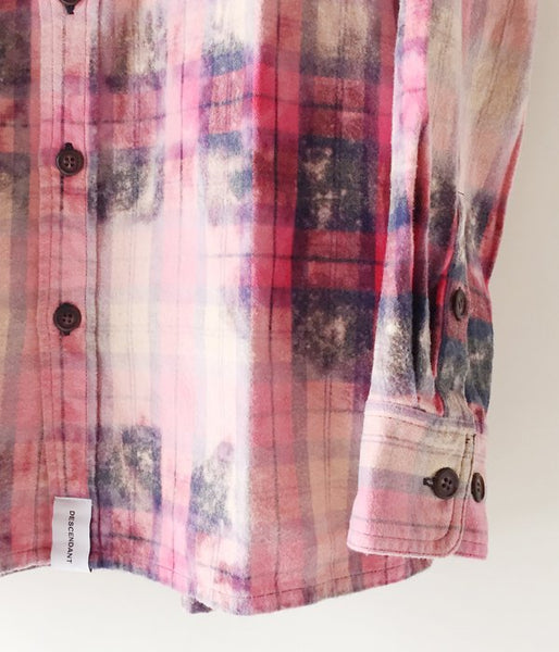 DESCENDANT/MOSS CHECK LS SHIRT (RED)