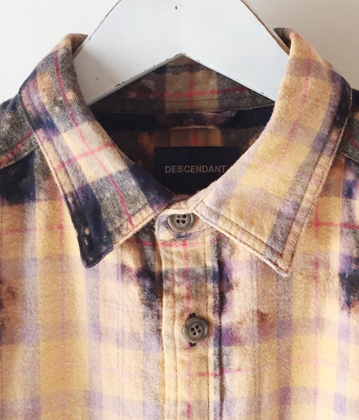 DESCENDANT/MOSS CHECK LS SHIRT (YELLOW)