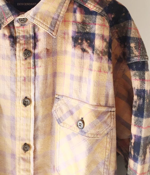 DESCENDANT/MOSS CHECK LS SHIRT (YELLOW)