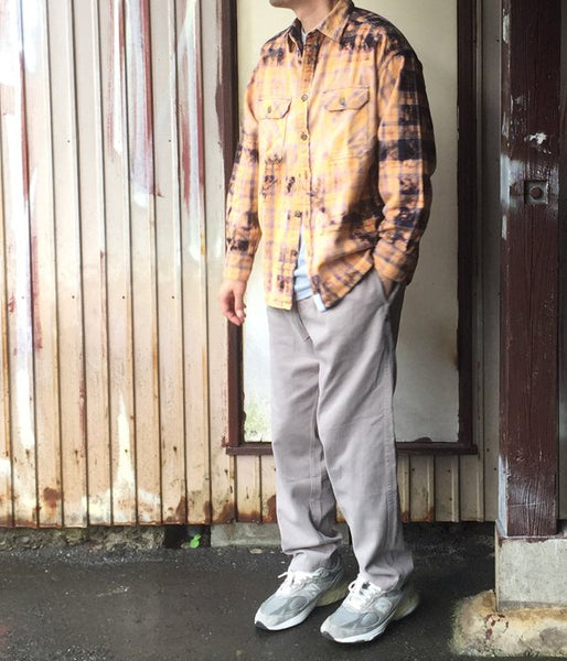 DESCENDANT/MOSS CHECK LS SHIRT (YELLOW)