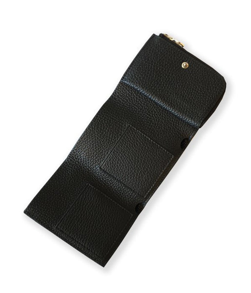 Aeta/PEBBLE GRAIN LEATHER WALLET TypeA (BLACK)