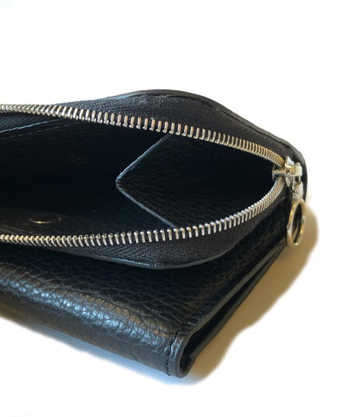 Aeta/PEBBLE GRAIN LEATHER WALLET TypeA (BLACK)