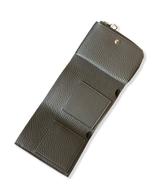 Aeta/PEBBLE GRAIN LEATHER WALLET TypeA (GRAY)