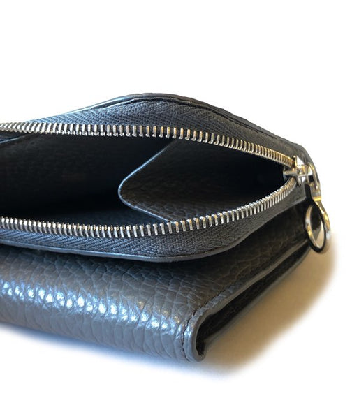 Aeta/PEBBLE GRAIN LEATHER WALLET TypeA (GRAY)