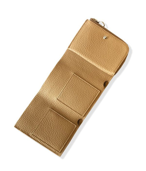 Aeta/PEBBLE GRAIN LEATHER WALLET TypeA (BEIGE)