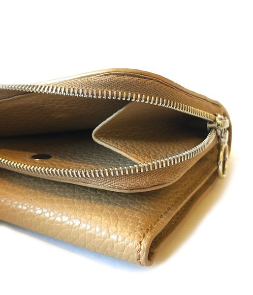 Aeta/PEBBLE GRAIN LEATHER WALLET TypeA (BEIGE)
