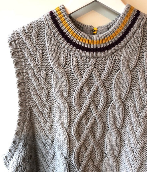 PHEENY/TILDEN KNIT BIG VEST(GRAY)