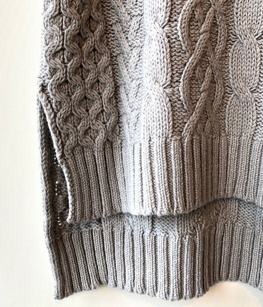 PHEENY/TILDEN KNIT BIG VEST(GRAY)