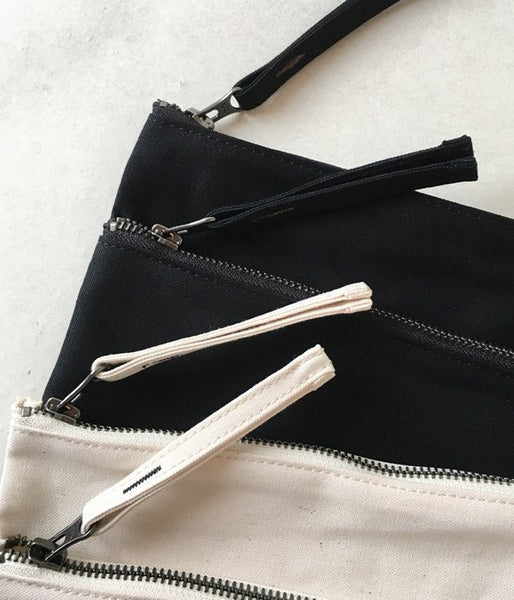 MHL./BASIC COTTON CANVAS POUCH (L)