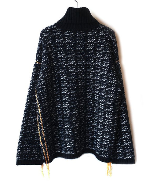 TAN/TURTLE-NECK SIDE STITCH PO (BLACK)