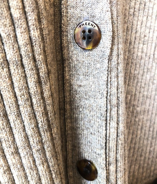 PHEENY/12G RIB KNIT LONG CARDIGAN(GRAIGE)