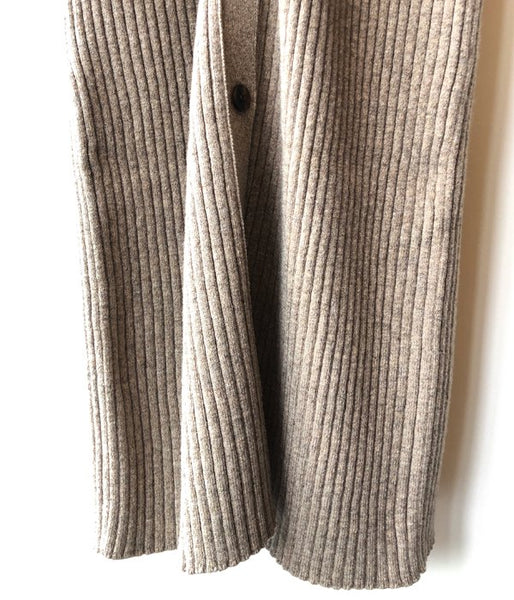 PHEENY/12G RIB KNIT LONG CARDIGAN(GRAIGE)