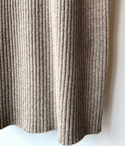 PHEENY/12G RIB KNIT LONG CARDIGAN(GRAIGE)