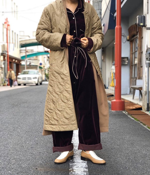 WRYHT/ASYMMETRY FRONT REVERSIBLE ORIENTAL COAT(BISQUE)