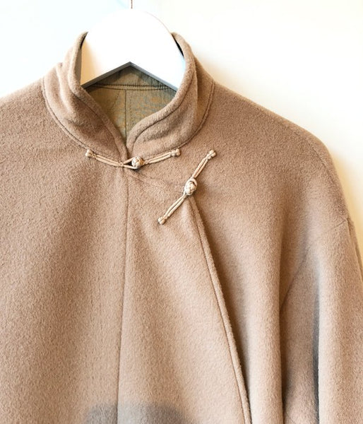 WRYHT/ASYMMETRY FRONT REVERSIBLE ORIENTAL COAT(BISQUE)