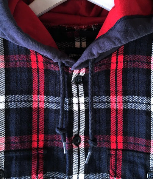 DESCENDANT/STONER HOODED LS SHIRT (NAVY)