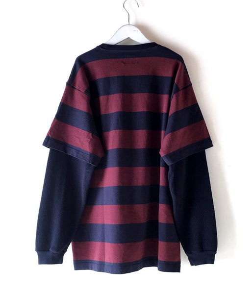 DESCENDANT/RICO LAYERD TEE (BURGUNDY)