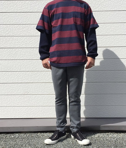 DESCENDANT/RICO LAYERD TEE (BURGUNDY)