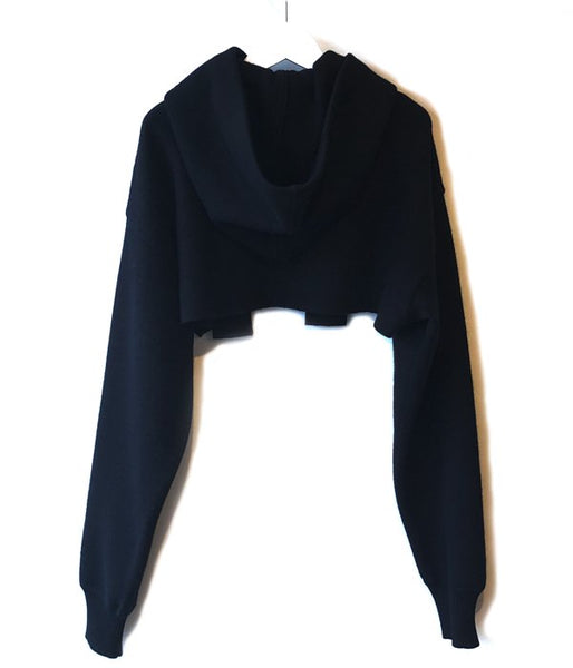 TAN/BOILED SHORT HOODIE (BLACK)