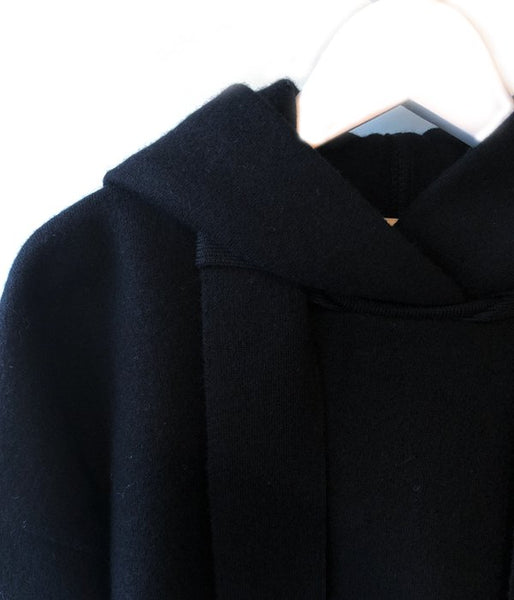 TAN/BOILED SHORT HOODIE (BLACK)