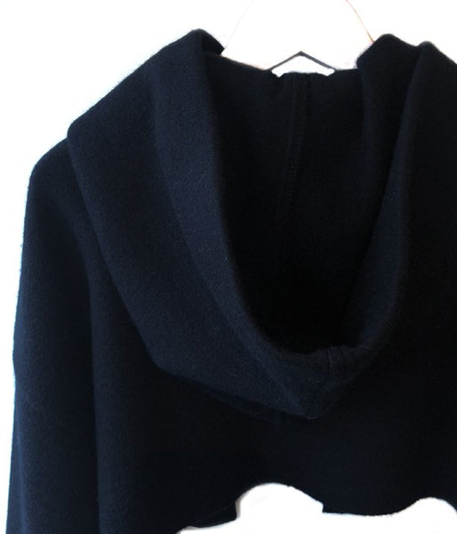 TAN/BOILED SHORT HOODIE (BLACK)