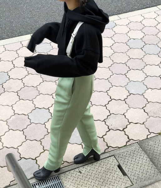 TAN/BOILED SHORT HOODIE (BLACK)