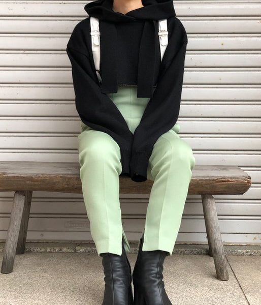 TAN/BOILED SHORT HOODIE (BLACK)