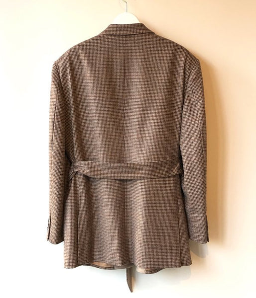 WRYHT/BELTED COUNTRY JACKET(COGNAC PLAID)