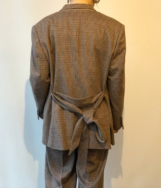 WRYHT/BELTED COUNTRY JACKET(COGNAC PLAID)
