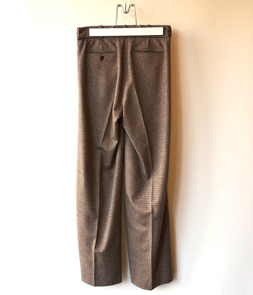 WRYHT/BELTED SACK TROUSER(COGNAC PLAID)