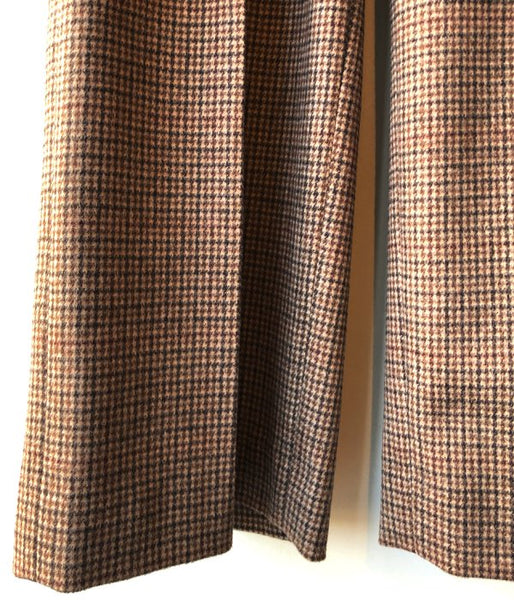 WRYHT/BELTED SACK TROUSER(COGNAC PLAID)