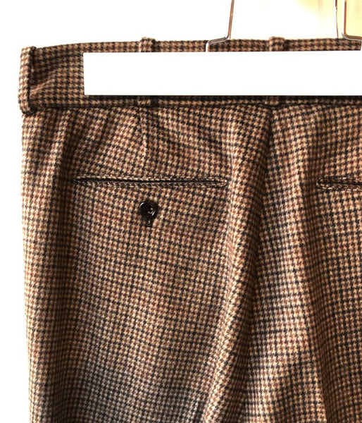 WRYHT/BELTED SACK TROUSER(COGNAC PLAID)