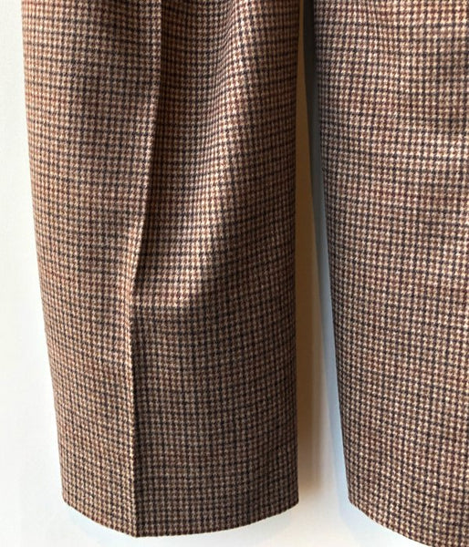 WRYHT/BELTED SACK TROUSER(COGNAC PLAID)